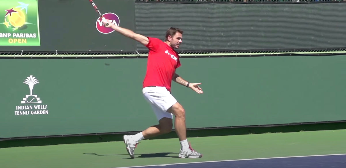 Wawrinka on the tennis court