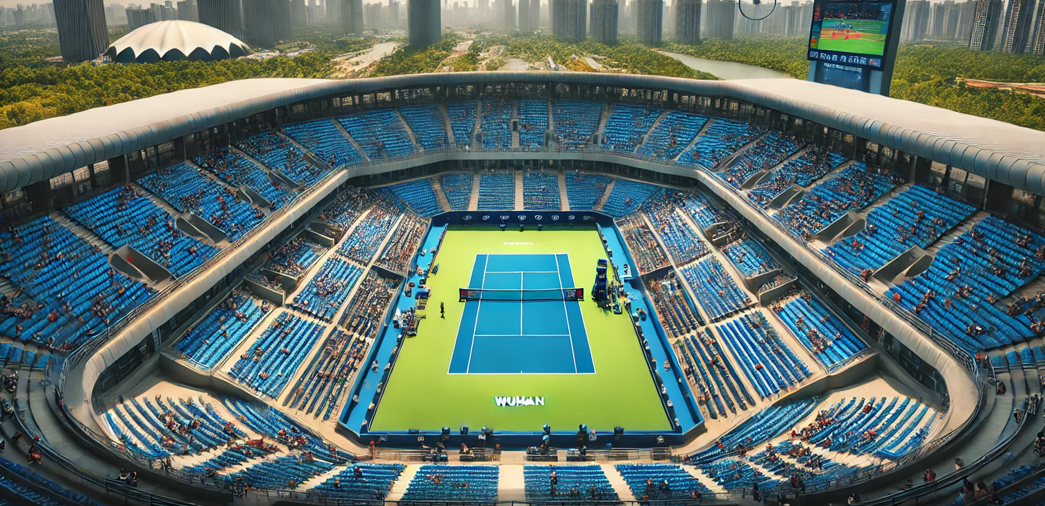 A representation of a tennis stadium