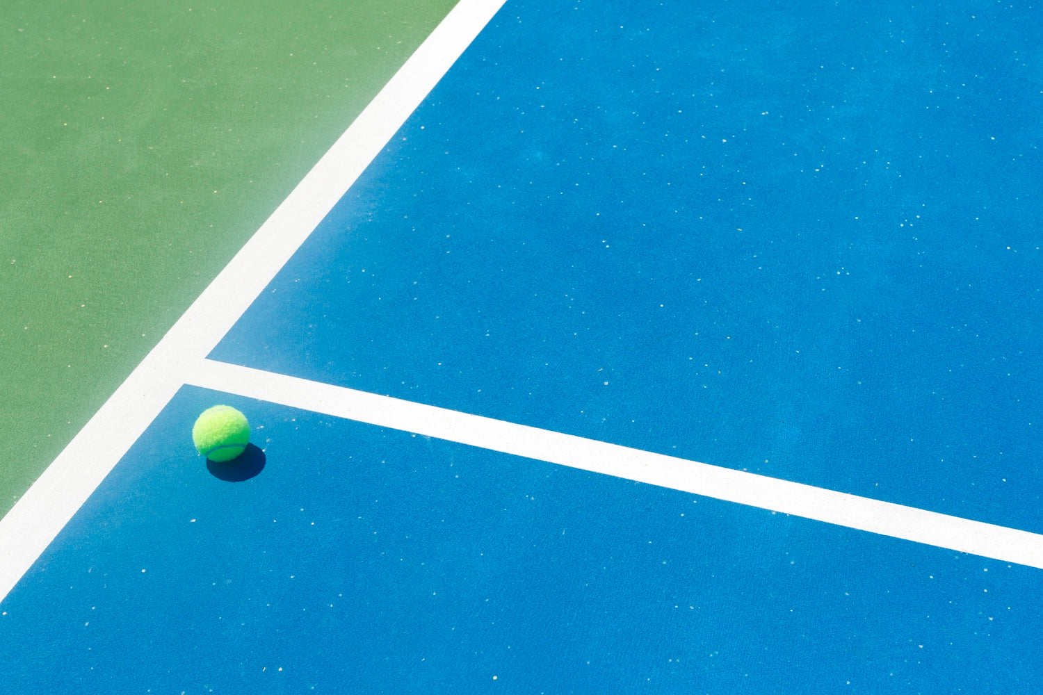 Tennis ball on a court