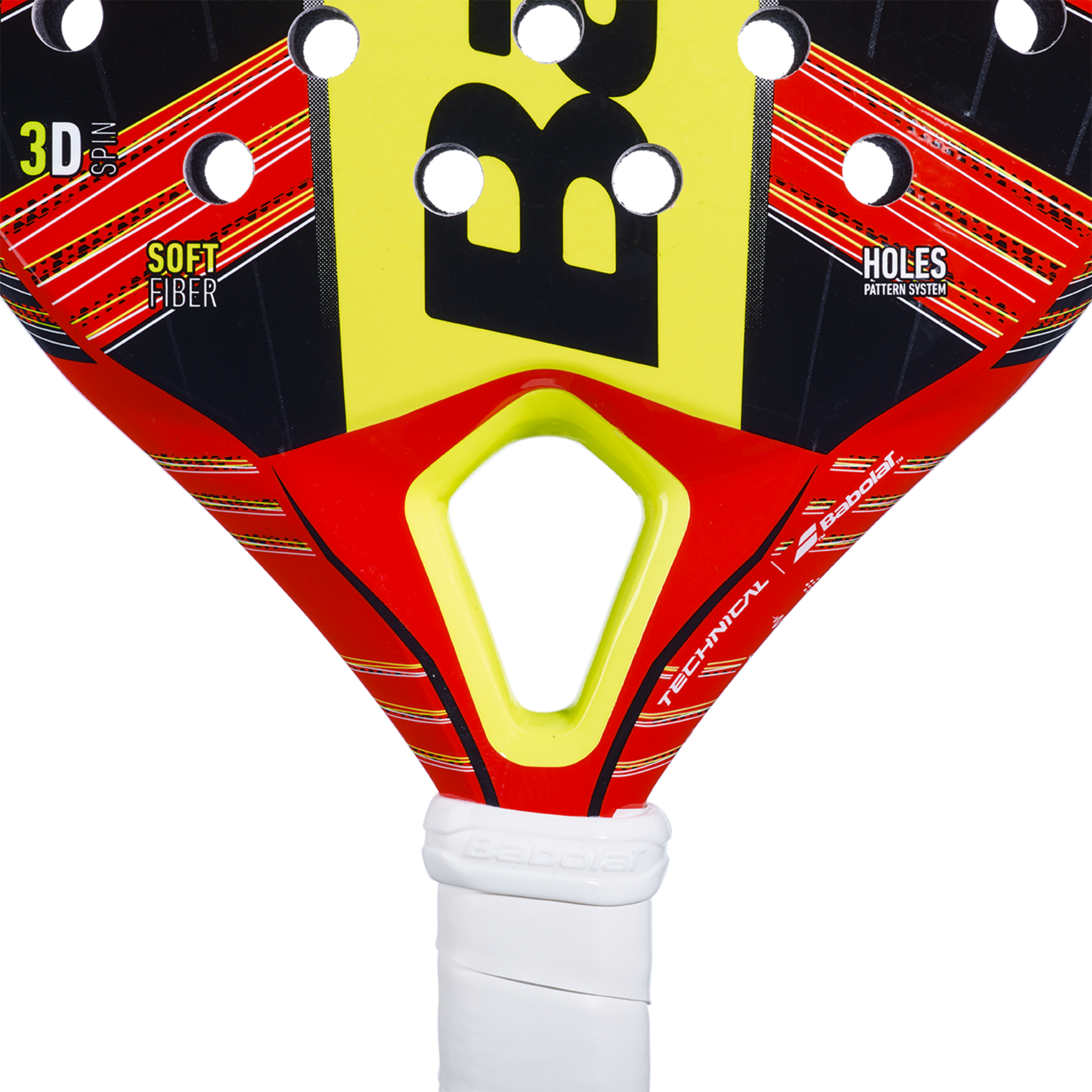 Babolat Technical Vertuo Padel Racket with a focus on its soft materials.