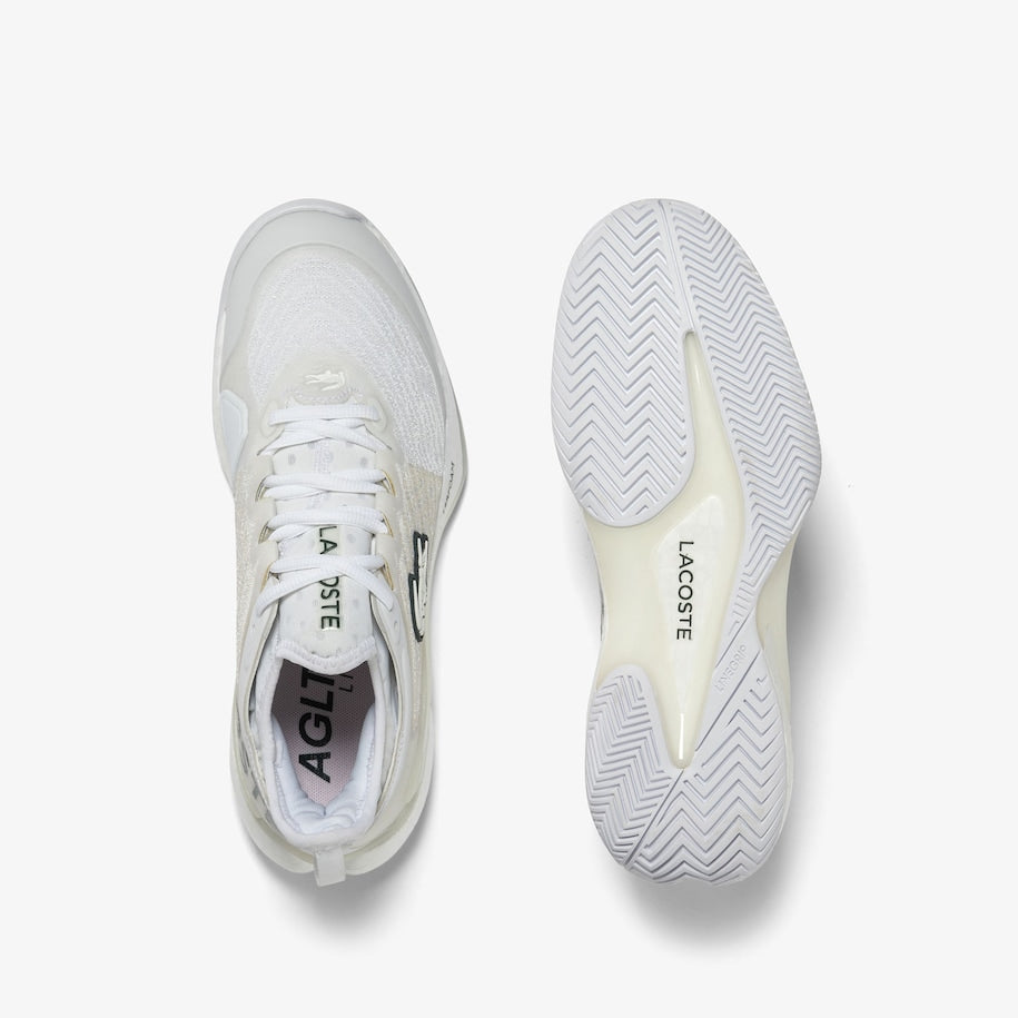 Performance-boosting Lacoste AG-LT23 Lite Women's Tennis Shoes in White, offering an uncompromised fit and cushioned impact