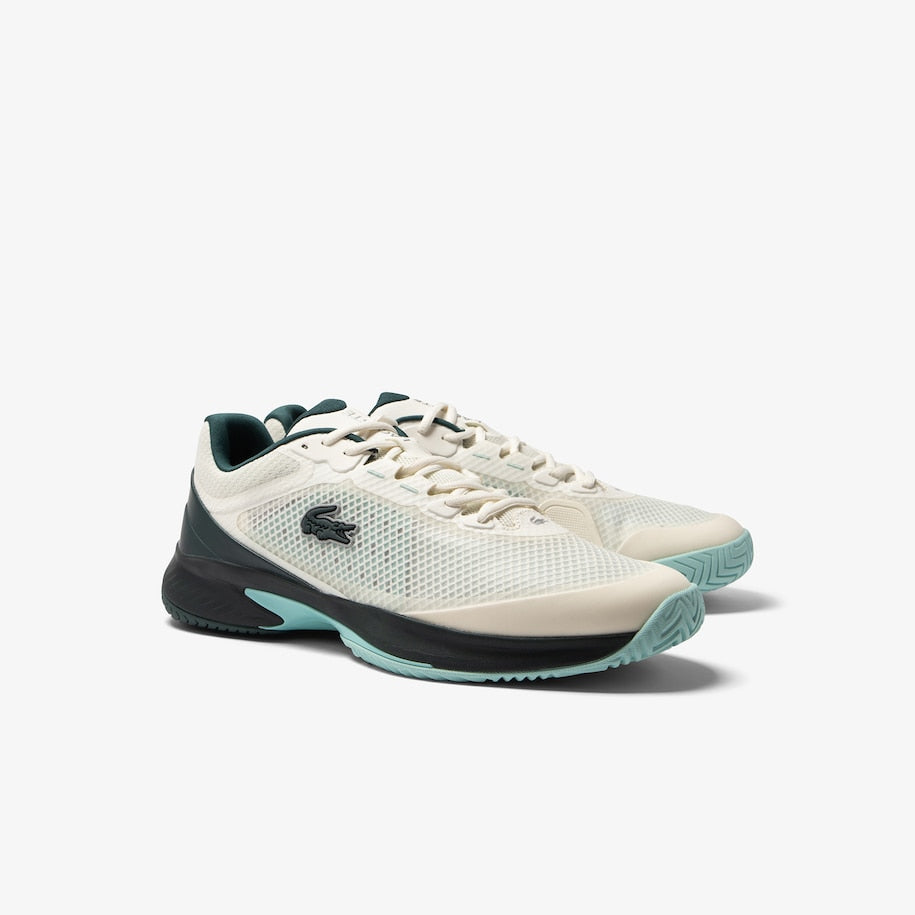 Performance-boosting Lacoste Tech Point Women's Tennis Shoes in White/Green, offering advanced features for optimal gameplay