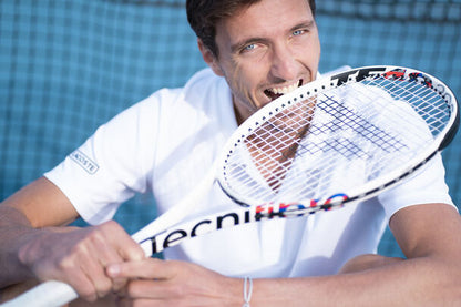 Tecnifibre TF40 305 Tennis Racket displaying its sharp RS Sharp Section geometry