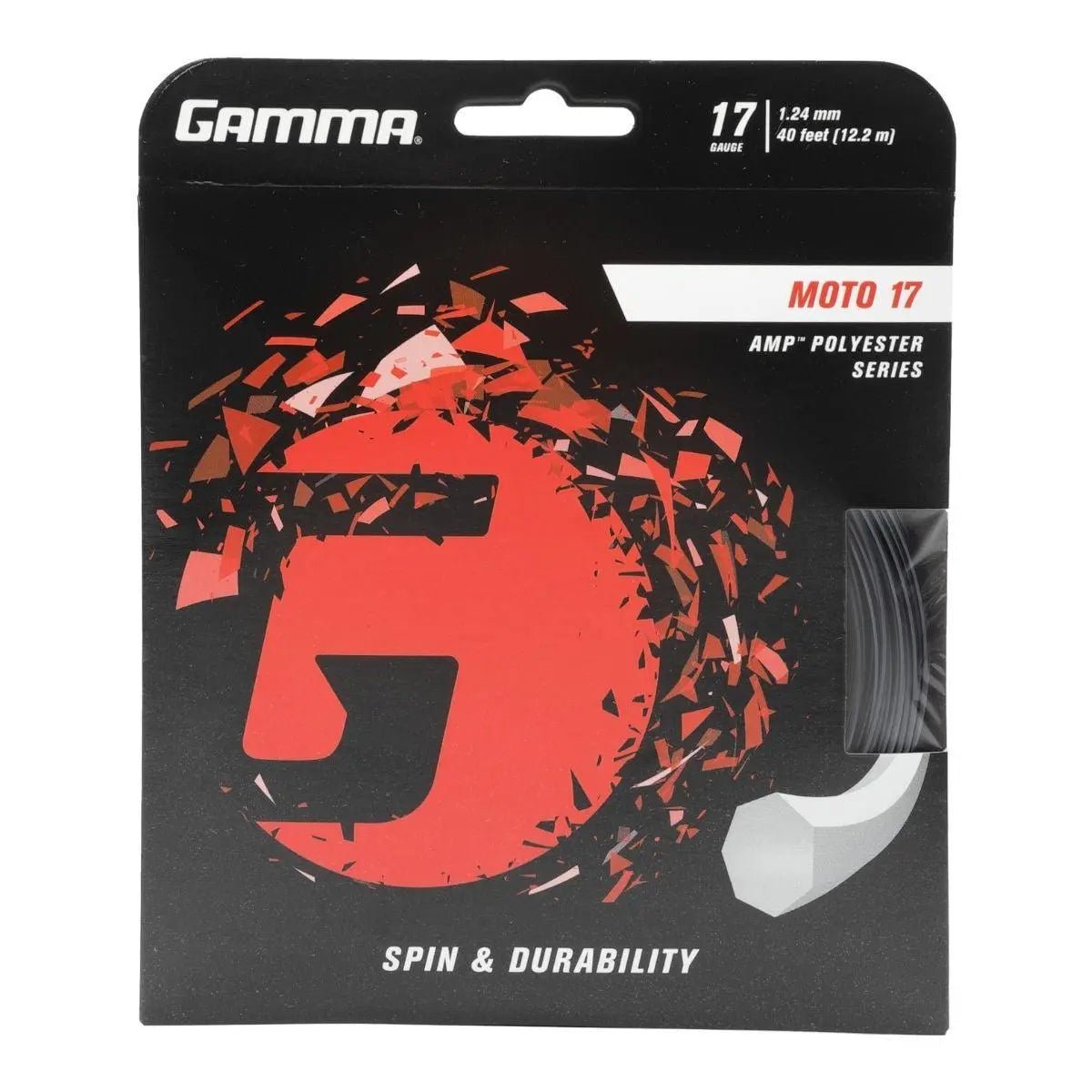 Gamma Moto 17 String - Black - Racquet Point