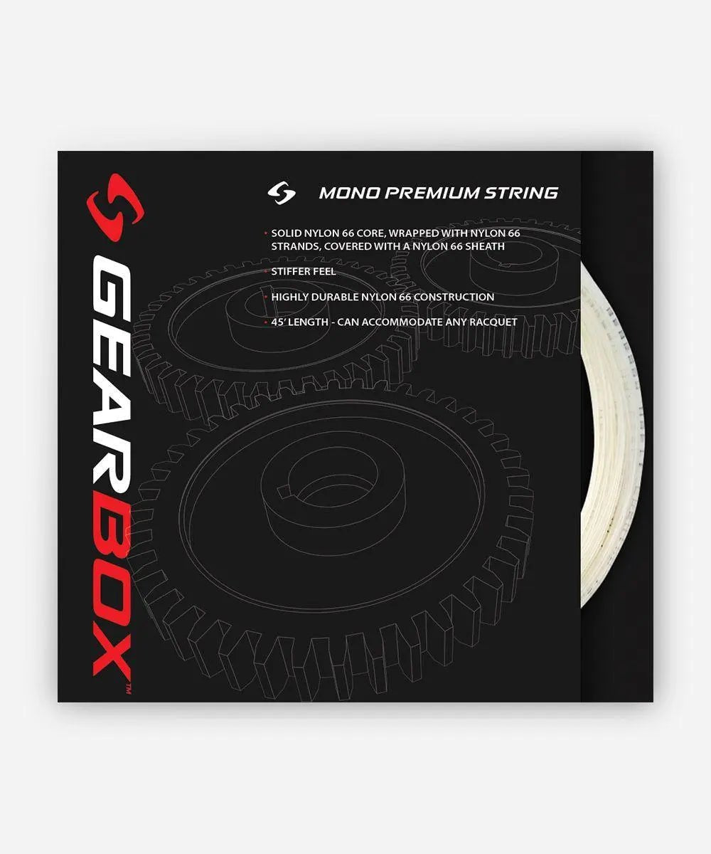 Gearbox Mono Premium Racquetball String - Black - Racquet Point