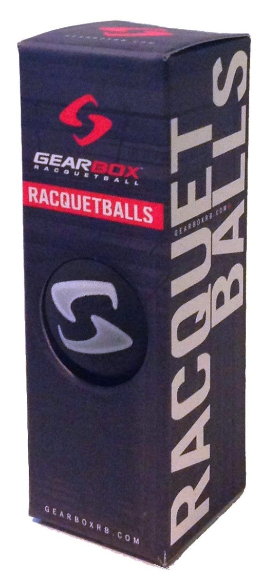 Gearbox Sleek Black Racquetballs 3 Ball Pack - Racquet Point