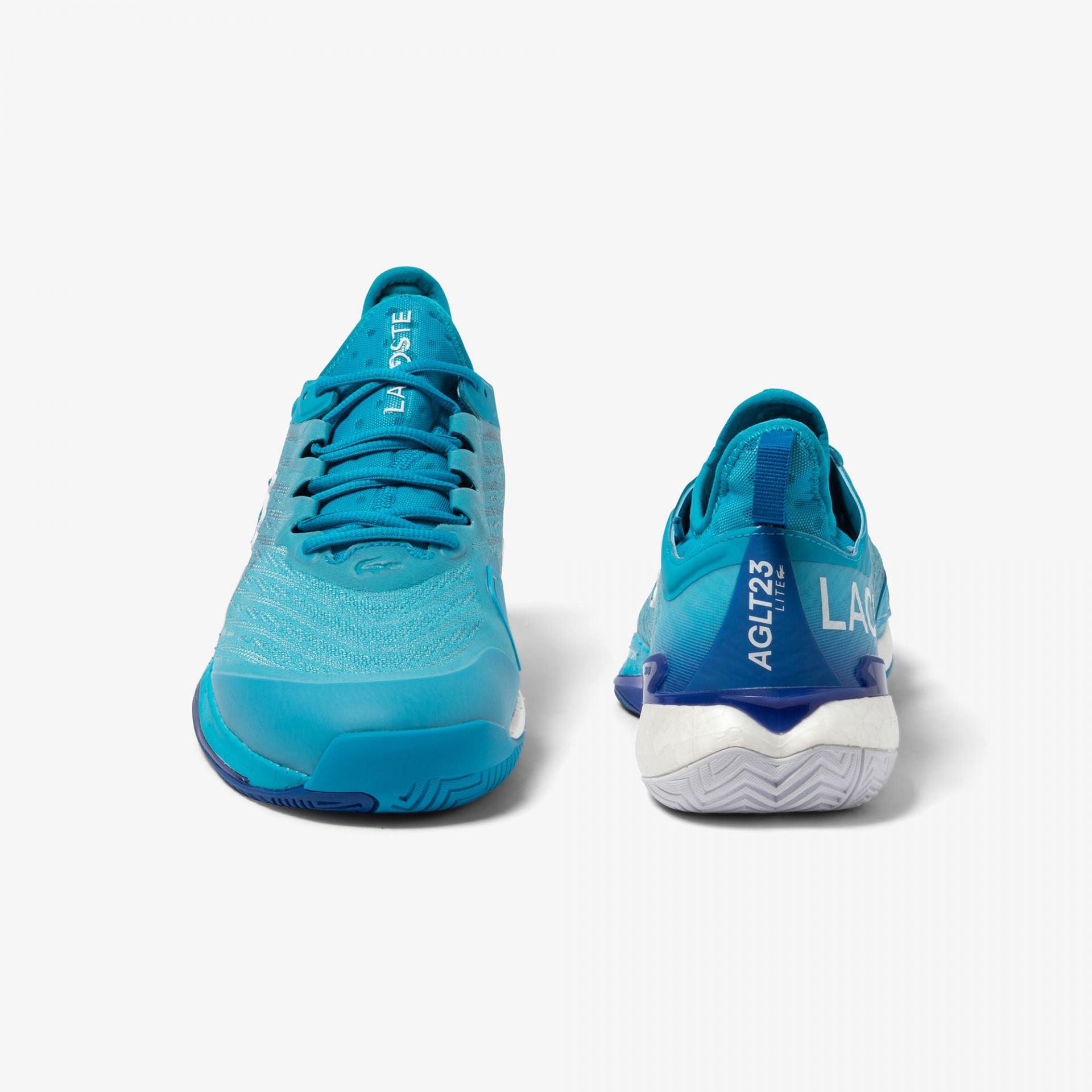 High-performance Lacoste AG-LT23 Lite Men's Tennis Shoes in blue, crafted to enhance speed and agility on the court