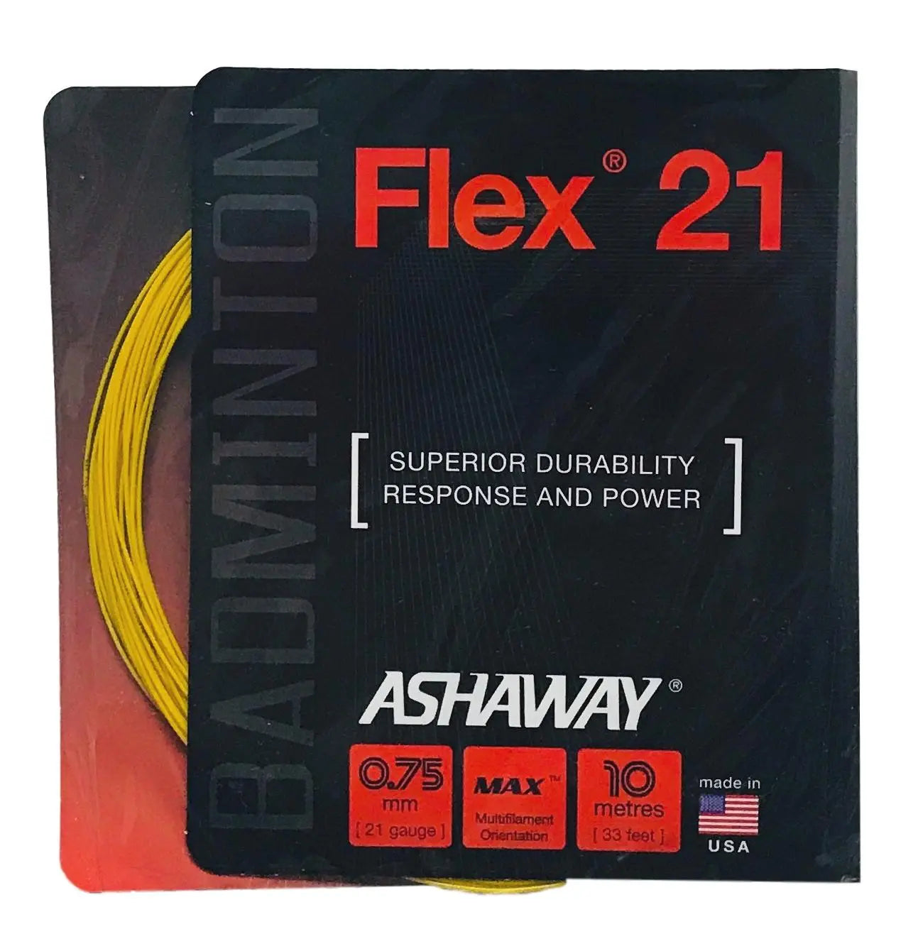 Ashaway Flex 21 Badminton String Set - Yellow Racquet Point