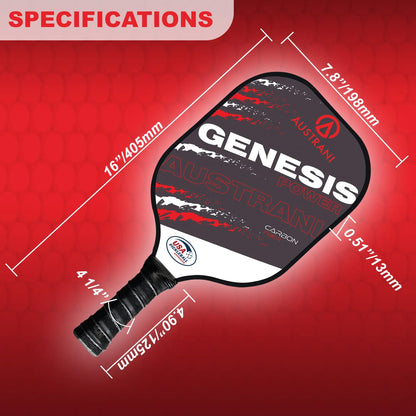 Austrani Genesis Power Pickleball Paddle dimensions