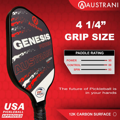 Austrani Genesis Power Pickleball Paddle Power rating