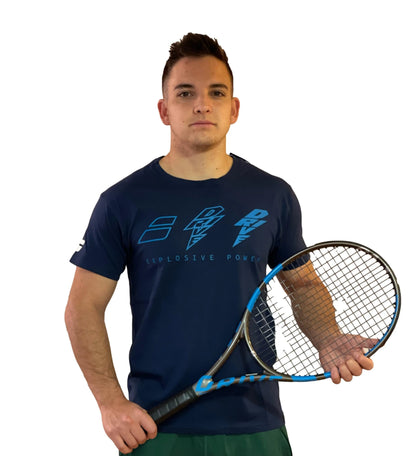 Babolat Pure Drive Cotton Neck Tee Shirt Racquet Point