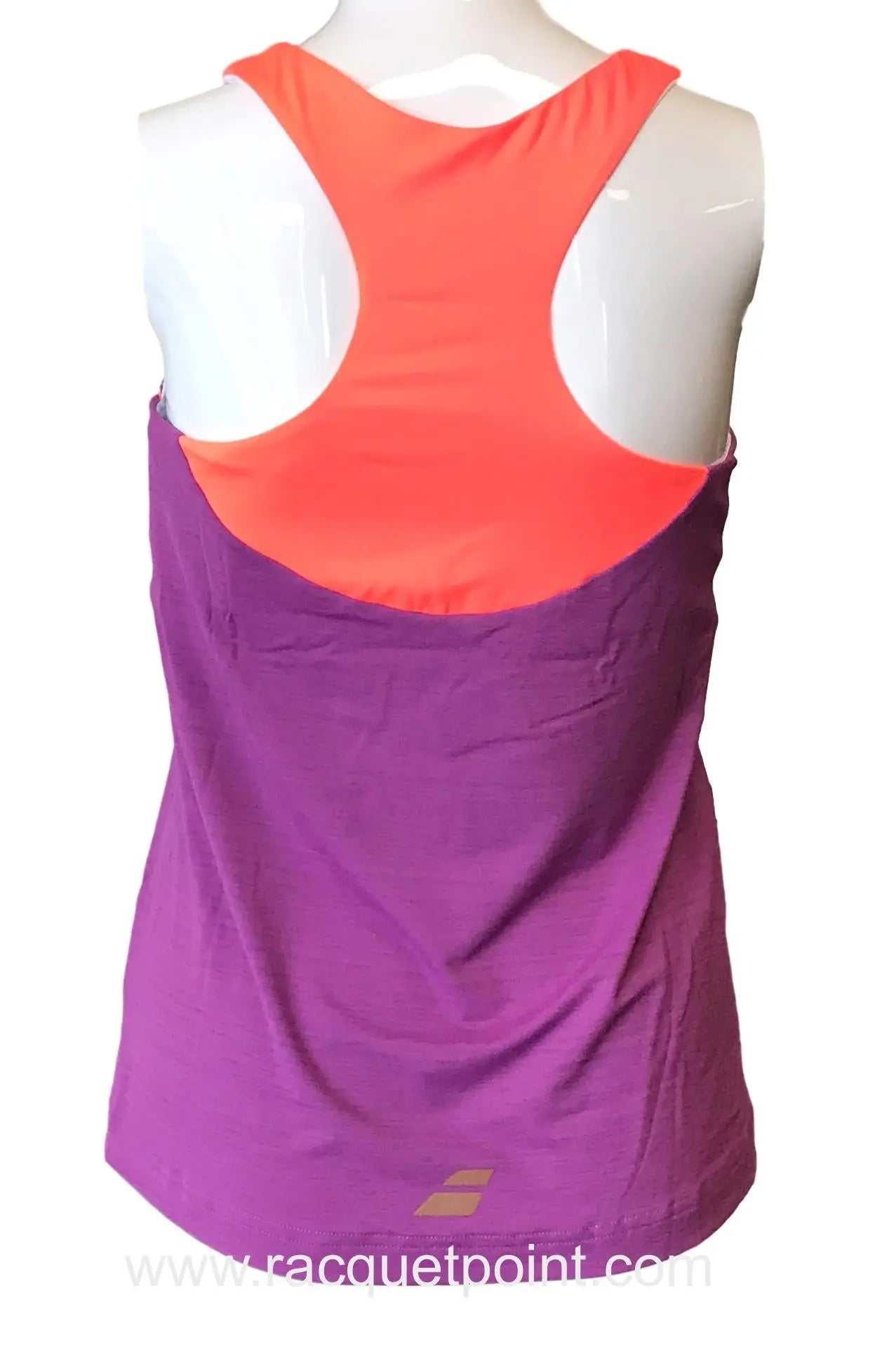 Babolat Women's Perf Racer Tennis Tank Top - Purple/Fluo Red (Pink) Racquet Point