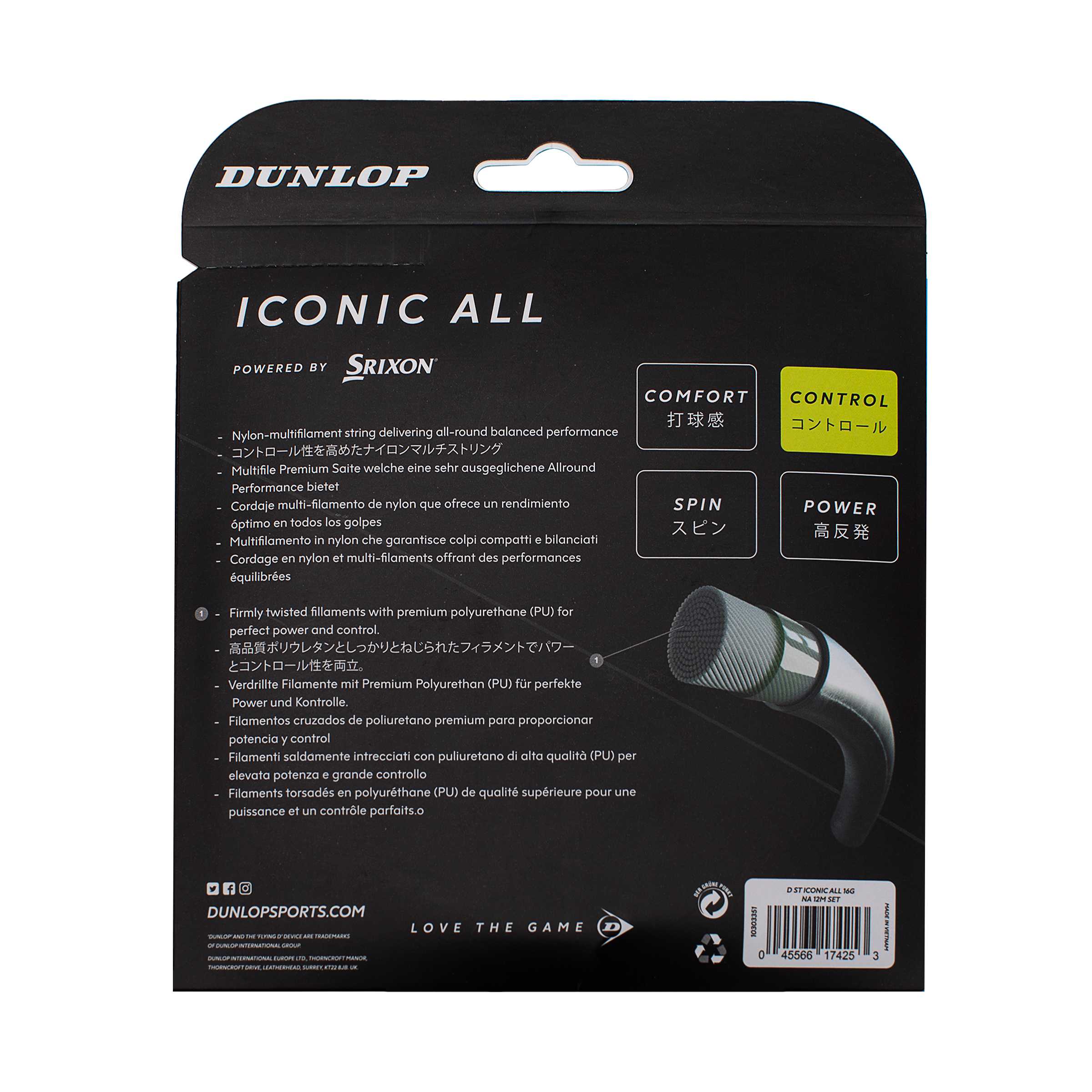 Dunlop Iconic All 16G Tennis String Set Racquet Point