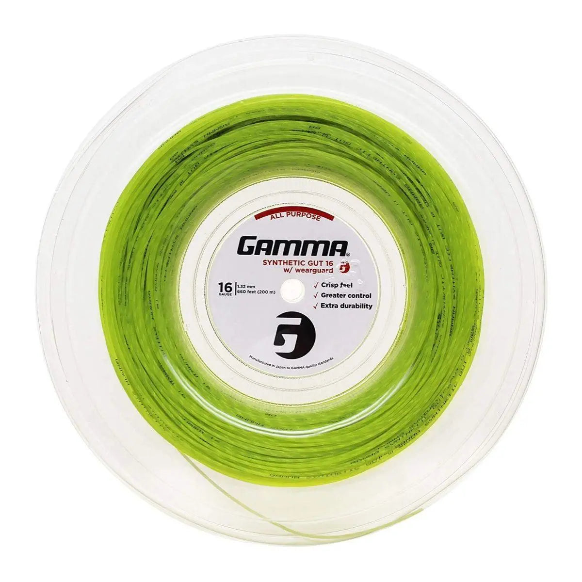 Gamma Synthetic Gut Wearguard 16 String - 660 ft Reel Racquet Point