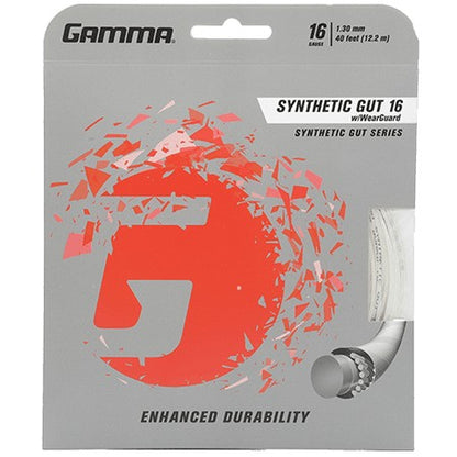 Gamma Synthetic Gut w/ Wearguard 16 String Racquet Point