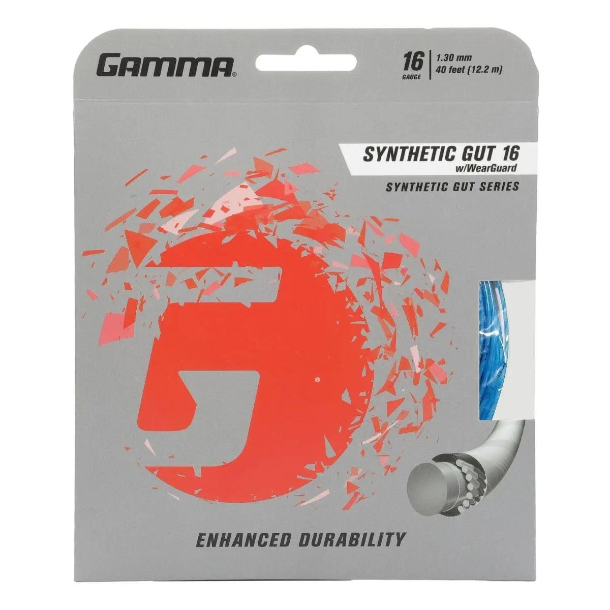 Gamma Synthetic Gut w/ Wearguard 16 String Racquet Point