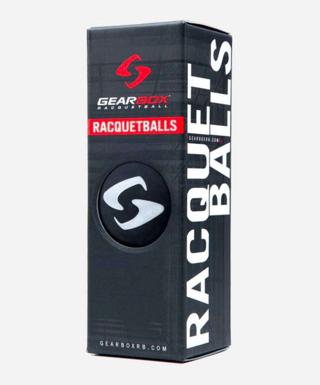 Gearbox Sleek Black Racquetballs 3 Ball Pack Racquet Point