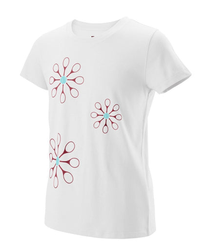 Wilson Girl's Floret Tech Tennis Tee Shirt Racquet Point