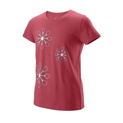 Wilson Girl's Floret Tech Tennis Tee Shirt Racquet Point