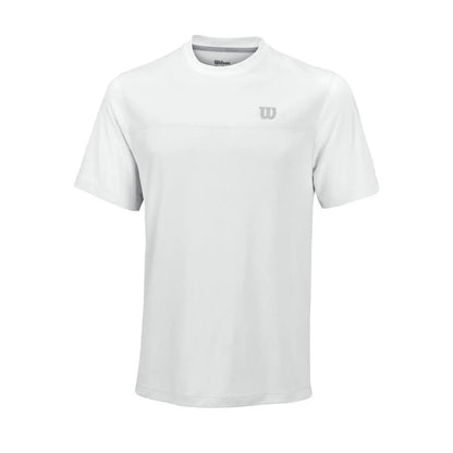 Wilson Men's Star Bonded Crew Shirt - White/silver Racquet Point