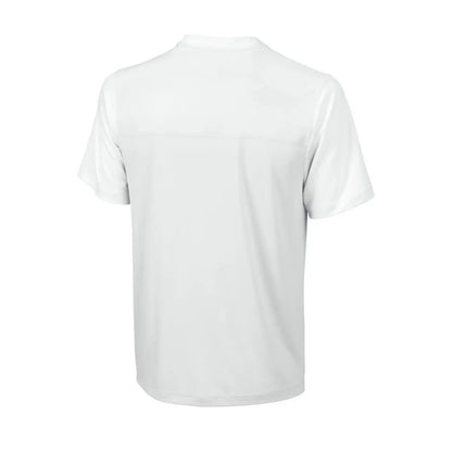 Wilson Men's Star Bonded Crew Shirt - White/silver Racquet Point